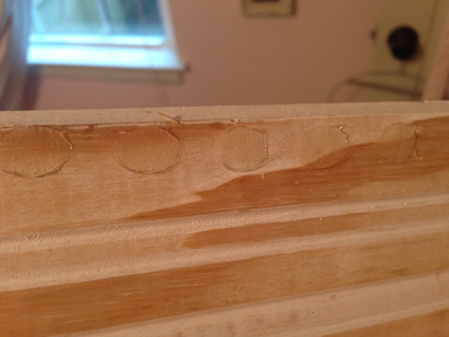 glue dots on back of crown molding