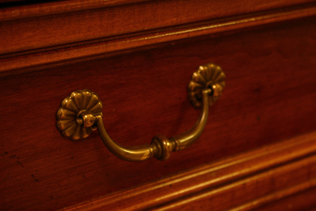 Original Drawer Pull on Dresser