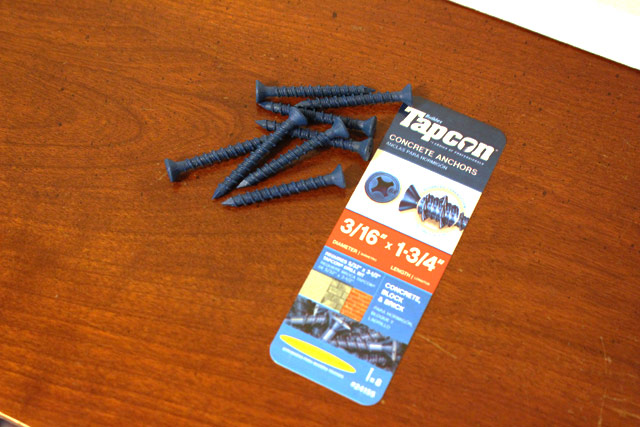 blue tapcon masonry screws