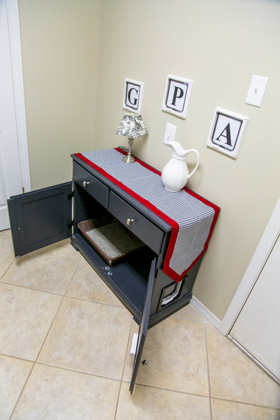 Dresser with Hidden Litter Box