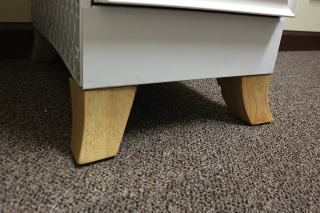 Furniture Legs on File Cabinet