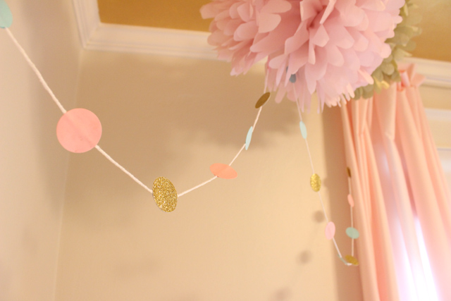 DIY Pink, Green, and Gold Garland