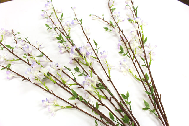 Purple Flower Stems Before Cutting