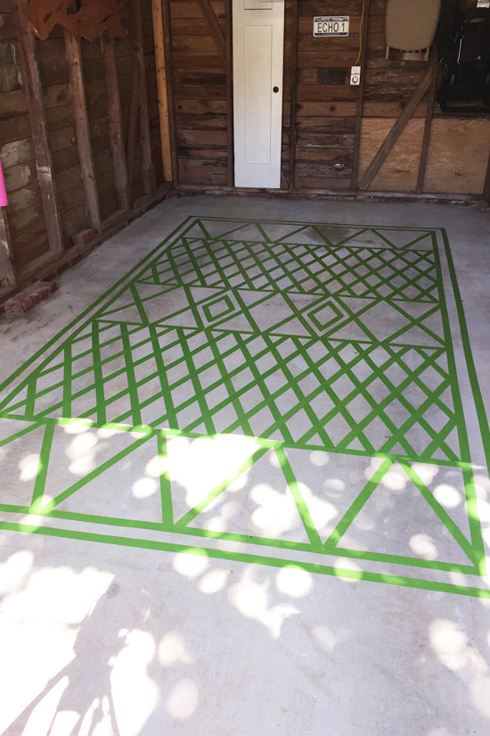 Painter's Tape Rug Design Complete