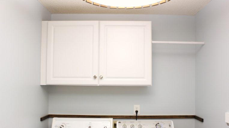 installing wall cabinets in laundry | checking in with chelsea