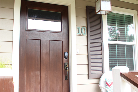 Front Porch After Painting House Numbers