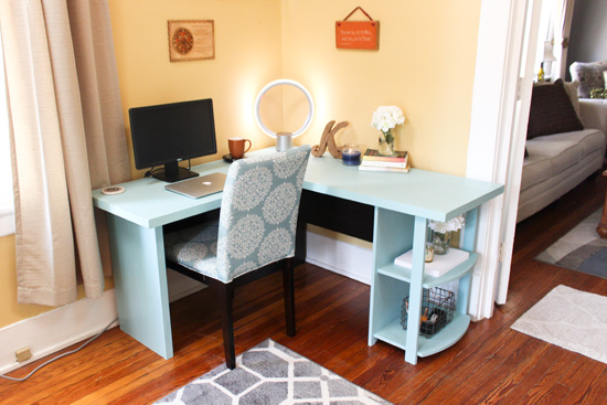 Particleboard Desk Update on a Budget