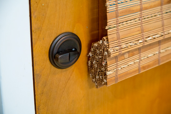 Oil Rubbed Bronze Deadbolt on Inside of Door