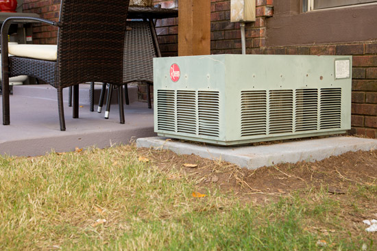 Small Air Conditioner Next to Patio After Relocating