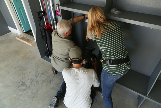 Installing Coat Hooks in Garage Lockers