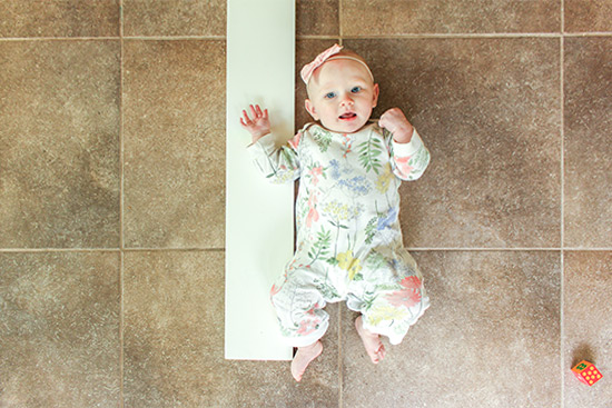 Measuring Baby Length on Keepsake Growth Chart