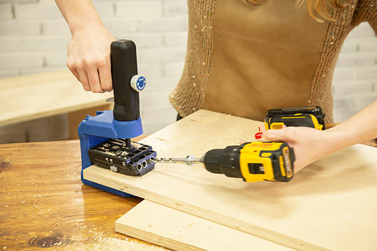 Drilling Holes in Plywood with Pocket Hole Jig