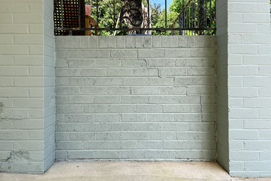 Section of Carport Wall After Painting