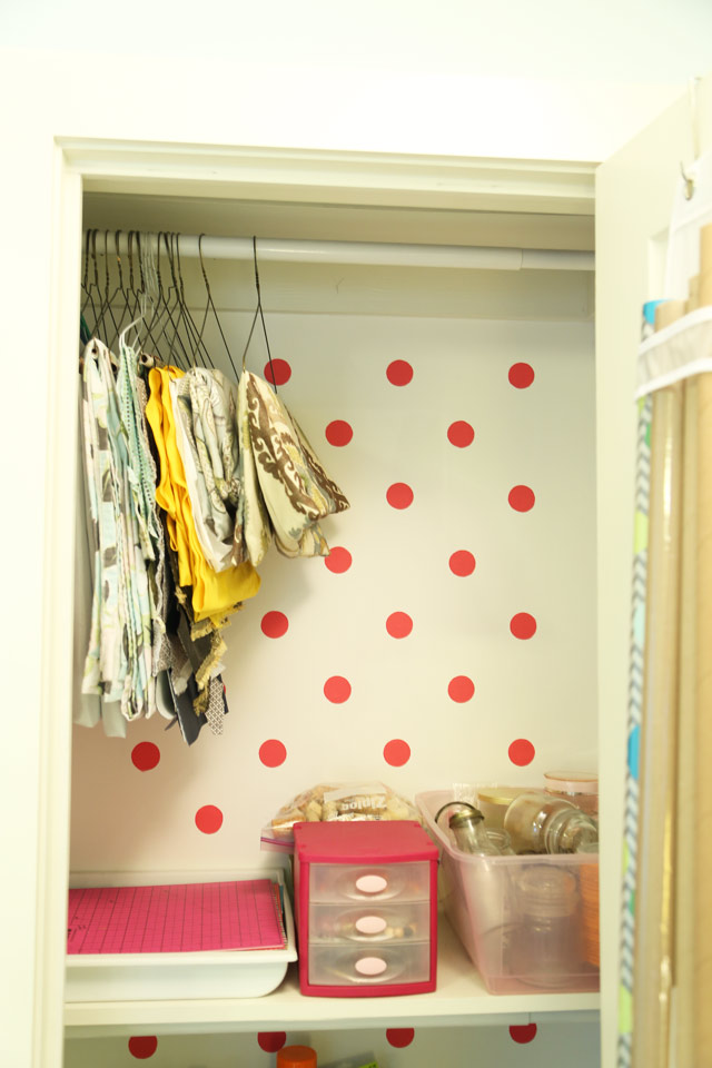 Top Shelf of Craft Closet-After