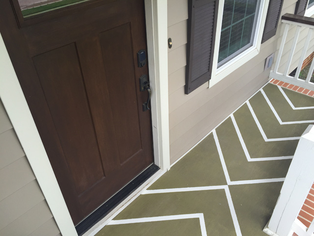 Completed Stripes on Front Porch-2