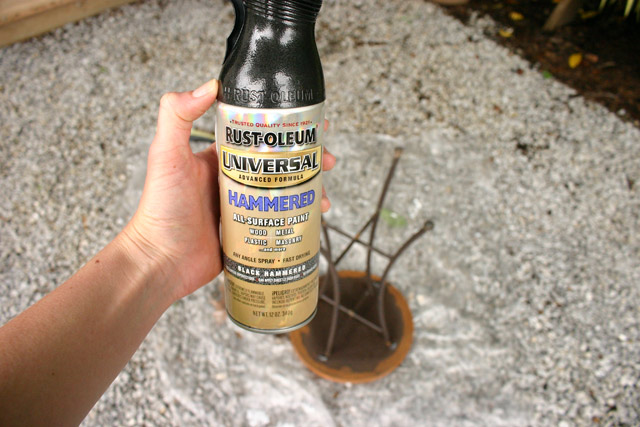 Rust-Oleum hammered black spray paint
