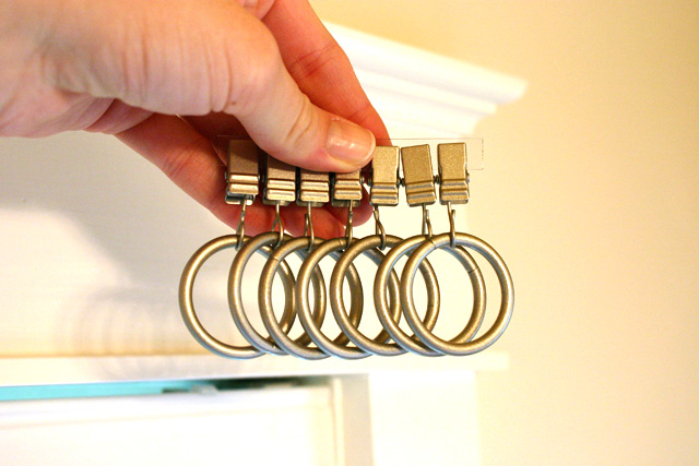 brushed nickel curtain ring clips