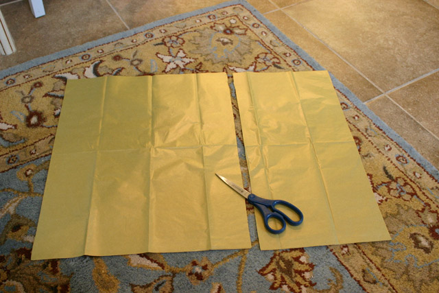 Gold Tissue Paper Ready for Folding