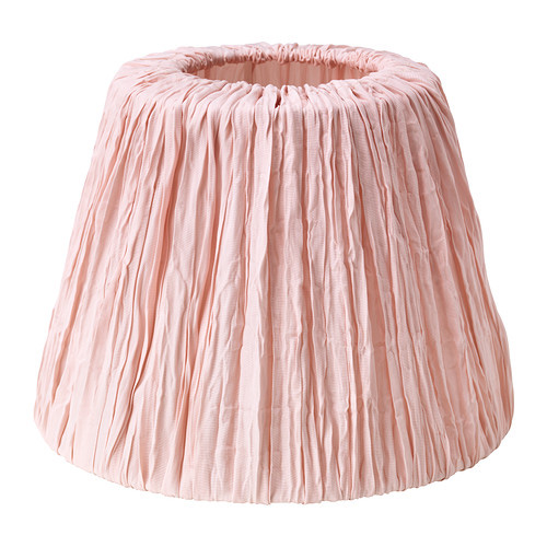 pale pink lamp shade from ikea