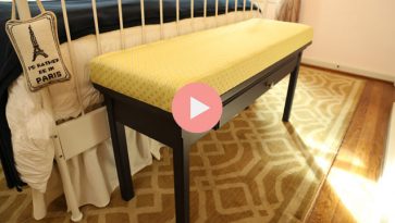 Upcycled Bed Bench from Sofa Table