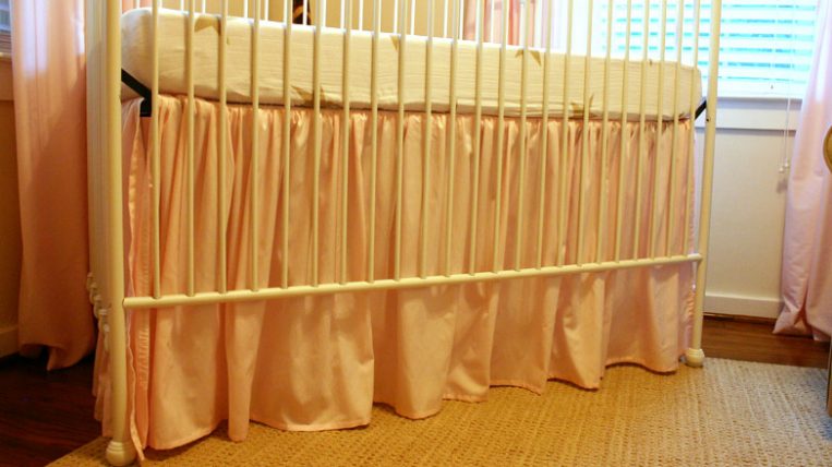 Diy Ruffled Crib Skirt From Fitted Sheet Checking In With Chelsea