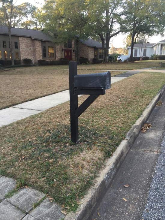Black Mailbox and Post Before