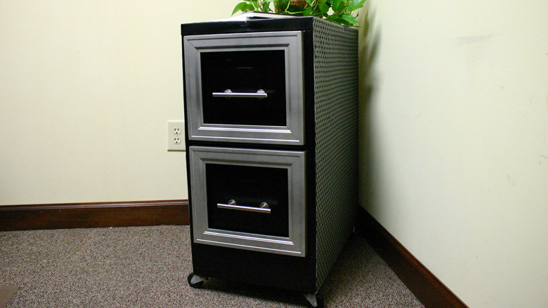 Diamond Plate File Cabinet Makeover Checking In With Chelsea
