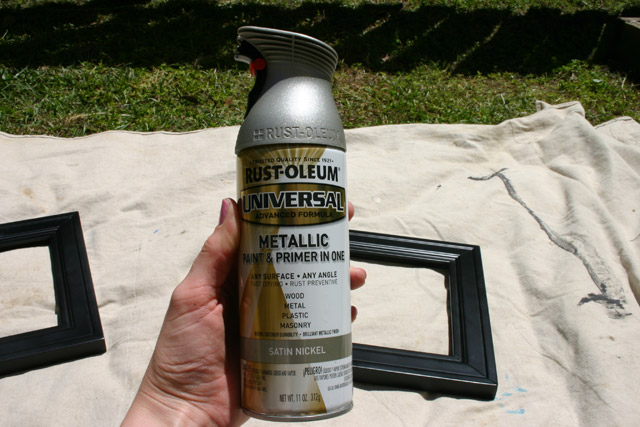 Metallic Spray Paint Used on Frames