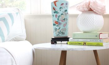 Marble Contact Paper Table Redo