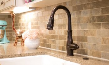 Kitchen Faucet Installed on Quartz Countertop