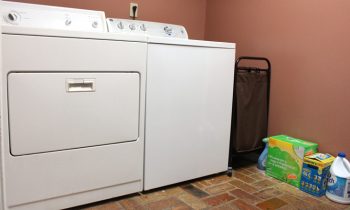 white washer and dryer before updates and upgrades