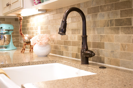 Moen Bronze Pull-Down Faucet Installed in Kitchen | Checking In With