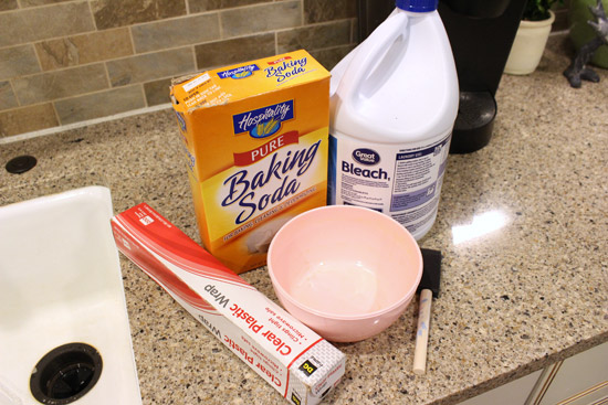 Bleach and Baking Soda Used to Clean Mold