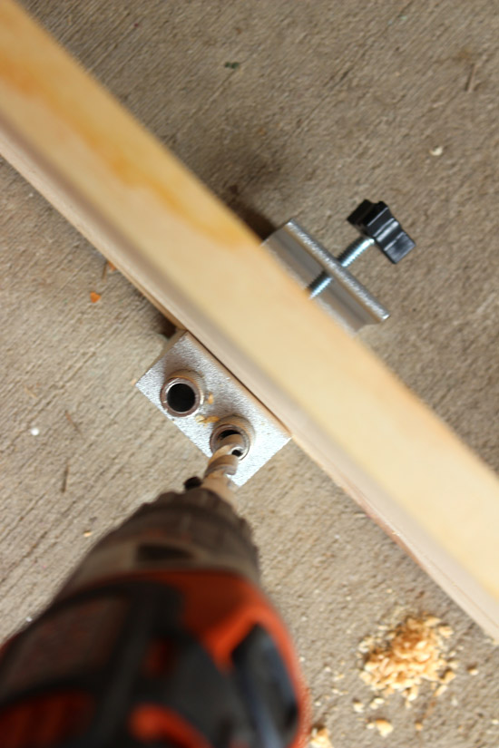 Drilling Holes with Pocket Hole Jig