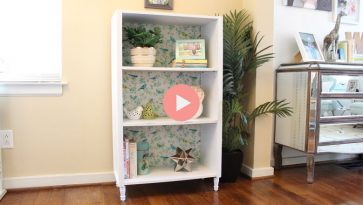 Particle Board Bookcase After Makeover