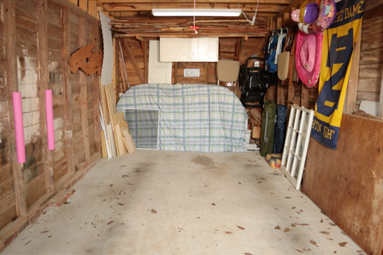 Garage and Floor Before Cleaning