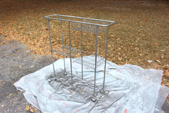 Laundry Cart After Spray Painting