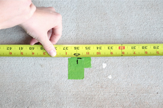 Measuring and Marking Edges of Rug
