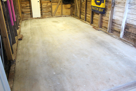Garage Floor After Waterproofer Dried