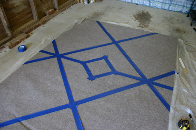 Diamond in Center of Rug Tape Complete