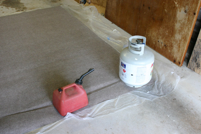 Gas Can and Propane Tank Flattening Rug Curl