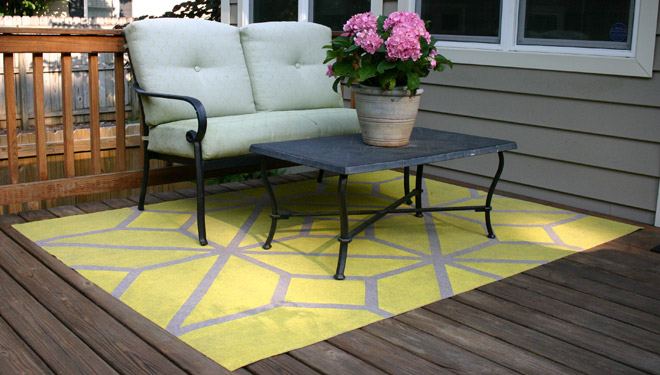 How to paint a porch or patio rug - Remington Avenue