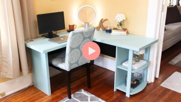 Update IKEA Desk with Plywood and Paint