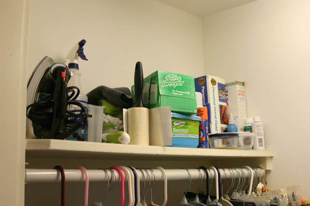 Cleaning Supplies Storage in Laundry Room