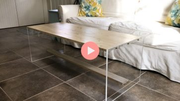 DIY Acrylic and Wood Coffee Table