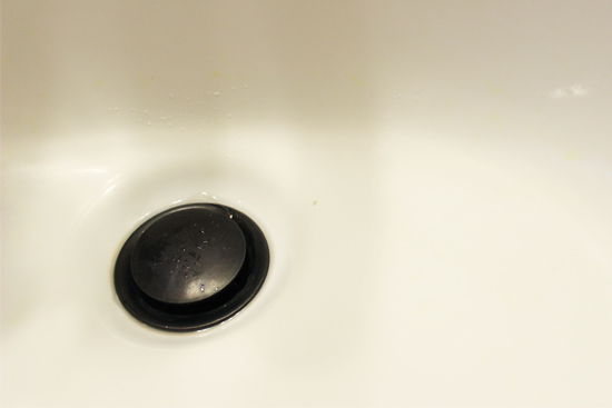 Small Chip in Bathroom Sink Near Drain