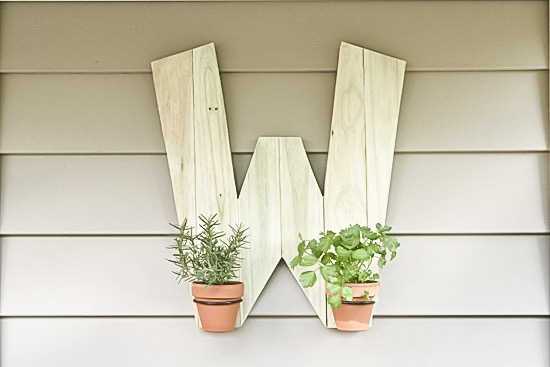 Big W Made from Pressure Treated Wood for Herb Garden