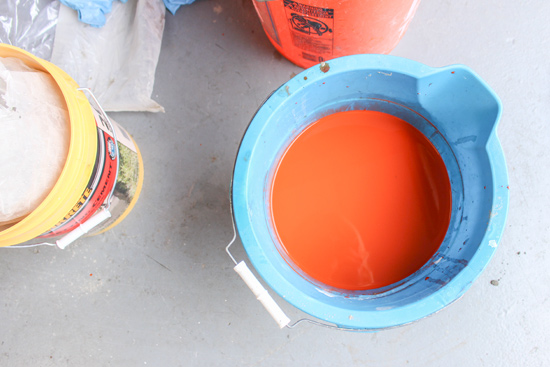 Water for Concrete Pumpkins with Cement Stain Dye