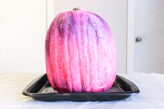 Watercolor Tissue Pumpkin with Ombre Paper