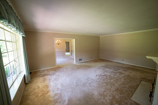 Carpeted Living Room with Large Picture Window